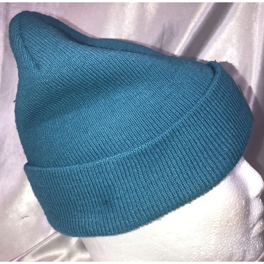 Carhartt Beanie Child Youth Blue Knit Hat One Size Logo AH8905